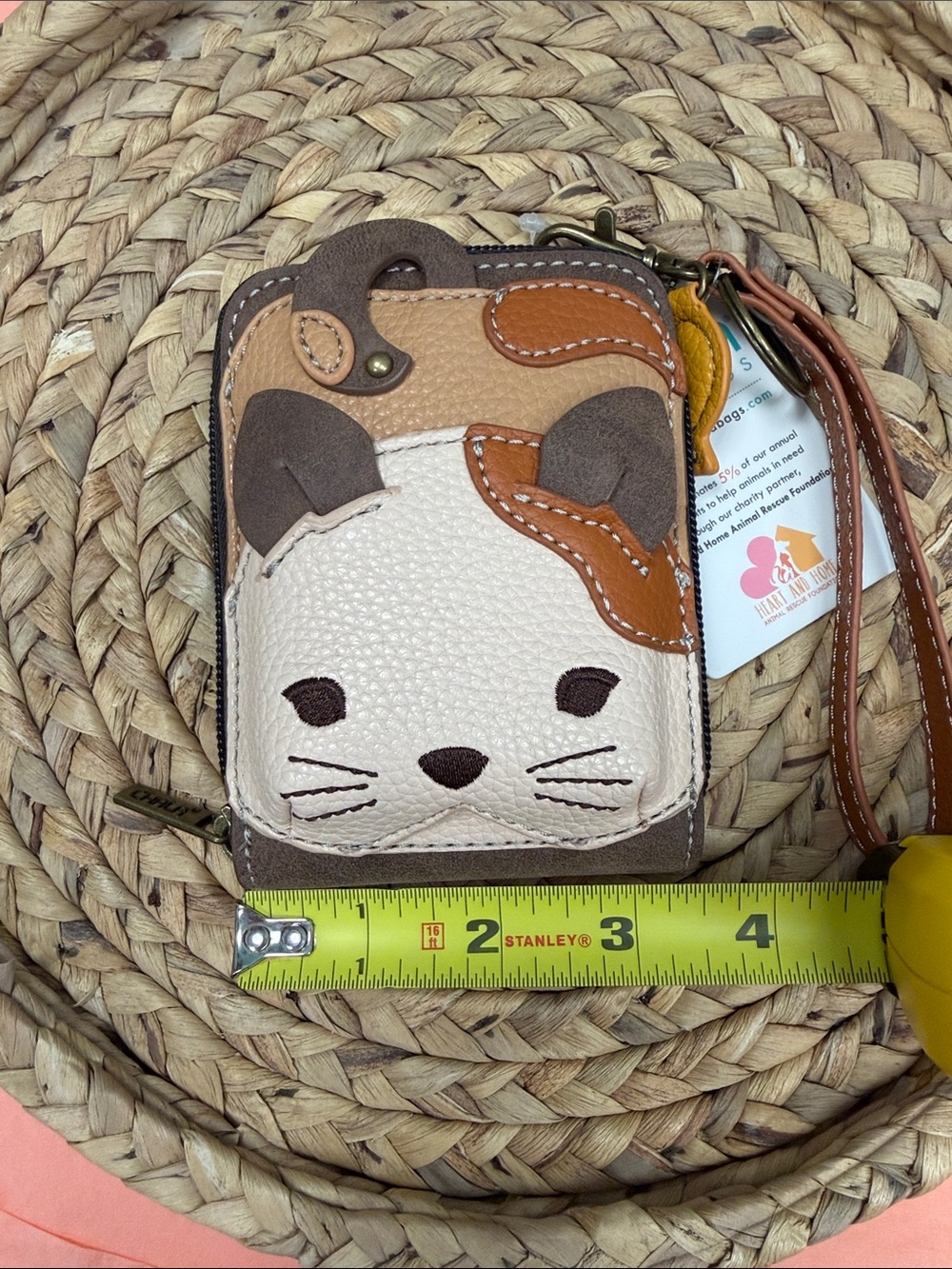 NWT Chala Cute - C Credit Card Holder Wallet Wristlet - Calico Cat - Picture 5 of 6